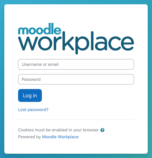 Moodle Workplace Login